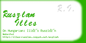 ruszlan illes business card
